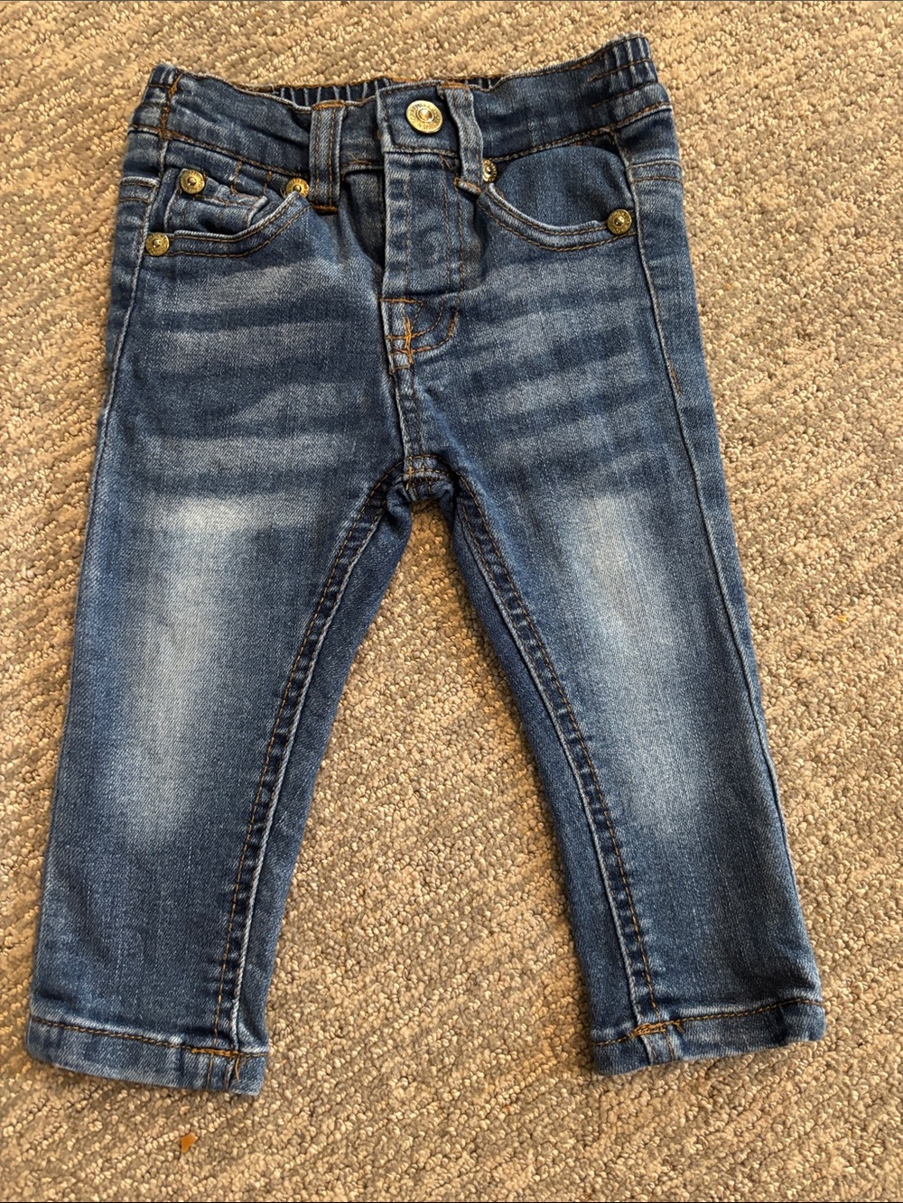 7 For All Mankind Kids Dark Blue Washed Jeans